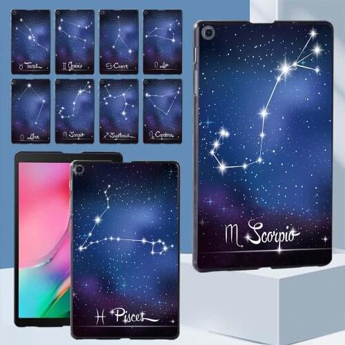 Tablet Case for Samsung Galaxy Tab A 8.0 (2019) T290 T295 Constellation Pattern New Durable Slim Shell Cover + Free Stylus