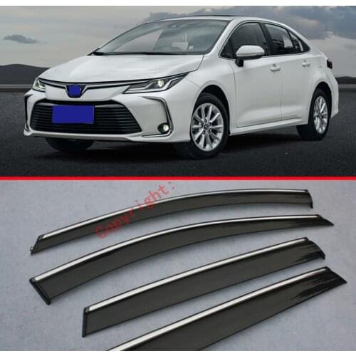 Plastic Exterior Visor Vent Shades Window Sun Rain Guard Deflector For Toyota Corolla E210 Sedan 2019 2020