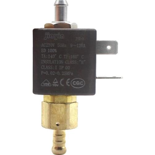 Jiayin JYZ-3 Normally Open N/O 2/2 Way AC 230V Cannula Brass Coffee Makers Steam Air Water Electric Solenoid Valve Inlet Valve