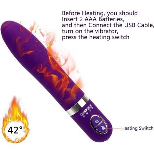 IKOKY G-spot Massage Sex Toys for Women Clitoris Stimulator Erotic Medical Silicone Heating Dildo Vibrator Magic Wand 10 Speed