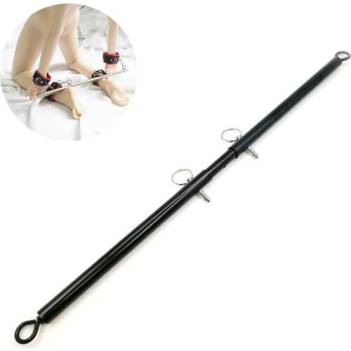 Sex Stainless Steel Ankle Wrist Cuffs Tube Fixed Spreader Bar Slave Restraint Bondage Handcuffs Adjustable Training Aid Tools