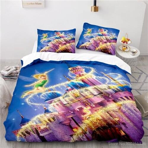 Beautiful Castle Fairy Tinker Bell 3D Print Duvet Cover Set Twin Full Queen King Size Bedding Set Comforter Cover & Pillowcase