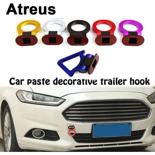Atreus Car Cool Auto Trailer Ring Racing Tow Towing Hook Sticker For Mercedes benz W204 W203 W211 AMG Mini cooper Skoda octavia