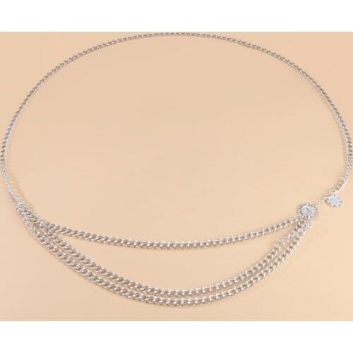 2021 Fashion Pants Waist Chain Clothing Accessories Multi-layer Waist Chain Hip Hop Tassels Body Chain Jewelry Gifts