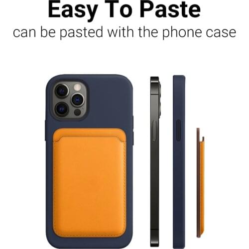 Card Bag For Magnetic Fashion Wallet Card Holder Case For iPhone 12 Pro Max 12 Mini Luxury Leather Pouch Cover Magsfing Magsave