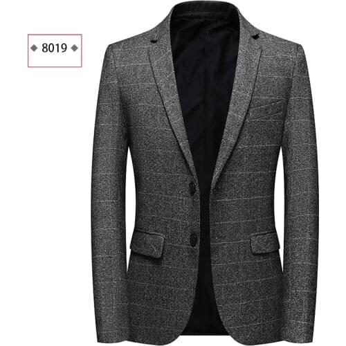 2021 Men Slim Fit Office Blazer Jacket Fashion Solid Mens Suit Jacket Wedding Dress Coat Casual Business Male Suit Coat