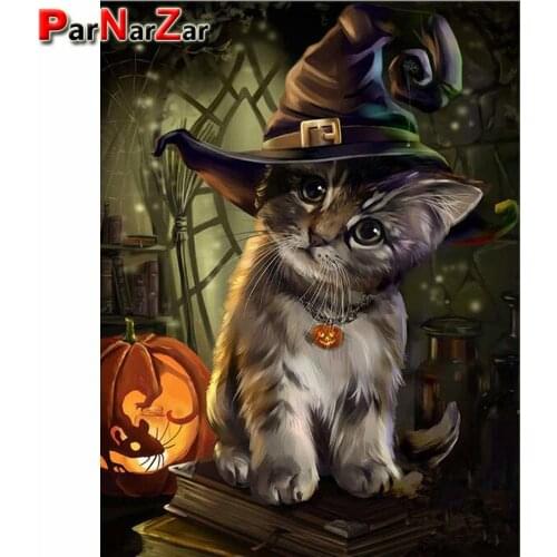 ParNarZar Cat Diamond Painting 3D DIY Full Paste Drill Kits Rhinestone Diamond Cross Stitch Embroidery Kits