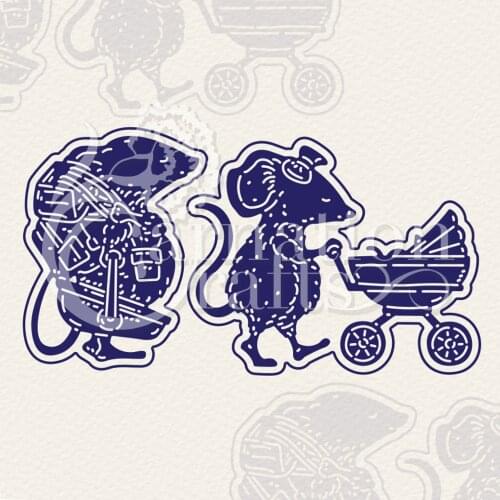 New 2021 Hot Sale Mouse Metal Cutting Dies Scrapbook Diary Decoration Stencil Embossing Template DIY Greeting Card Maker Album