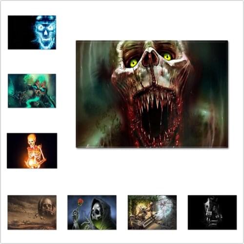Very Horrible Halloween Party Doormat Soft Flannel Terror 3D Skull Pattern Carpets for living room bedroom Area Rug Dropshopping