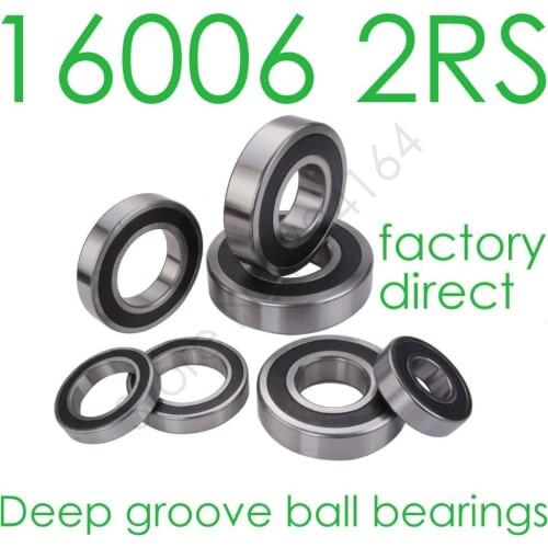 5PCS High quality 16006RS 16006-2RS bearing 30*55*9mm Double Shielded Deep Ball Bearings for machines, motors,bicycle motor