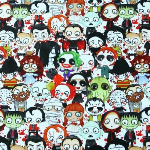 Half meter Cartoon Pillow 100% Cotton Fabric Cloth Sewing Quilting Fabrics for Patchwork Needlework DIY Handmade Accessories