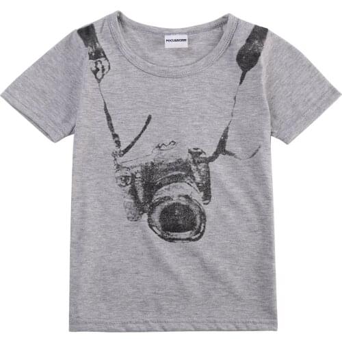 Pudcoco US Stock Casual Toddler Infant Kids Baby Boys Clothes Printed Short Sleeves Cotton T-shirt Tops Summer Clothes