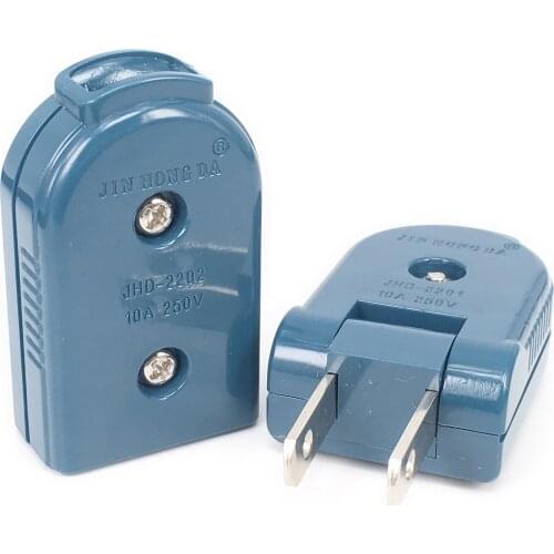 Folding AC Electric Power Plug US American Plug 2 Pin Adjustable Male Plug Female Socket Outlet Adaptor