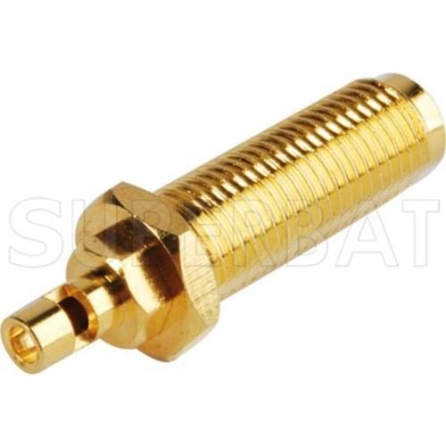 Superbat 10pcs 50 Ohm SMA Jack Straight Crimp Attachment for 1.37mm,1.13mm Cable