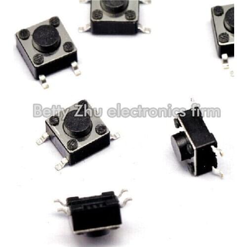 200PCS/LOT 6 * 6 * 4.5MM SMD Tact Switch 4-pin micro / button switch