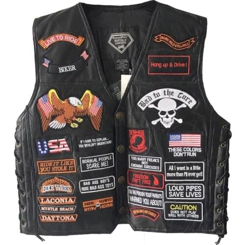 Mens Punk Vintage Motorcycle Riding Vest Retro Motorbiker Leather Jacket Motorcycle Chaqueta Moto Veste Jaqueta