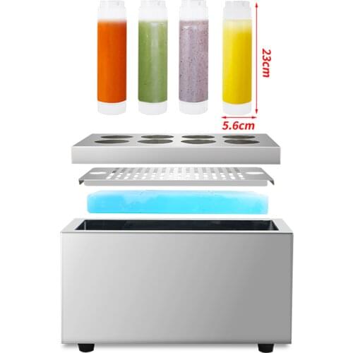 Top Quality Restaurant Supply Stainless Steel 8 bottles cheese showcase Ketchup Sauce display