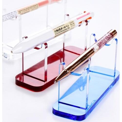 Artful Blue/Clear/Red Single Acrylic Pen Display Stand Staitionery Shop Brush Pen Holder