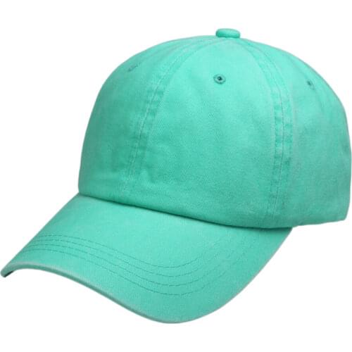 Ladies Mint Green Unstructured Baseball Cap Washed Cotton 6 Panel Ball Cap Retro Womens Hats Neon Yellow Neon Pink