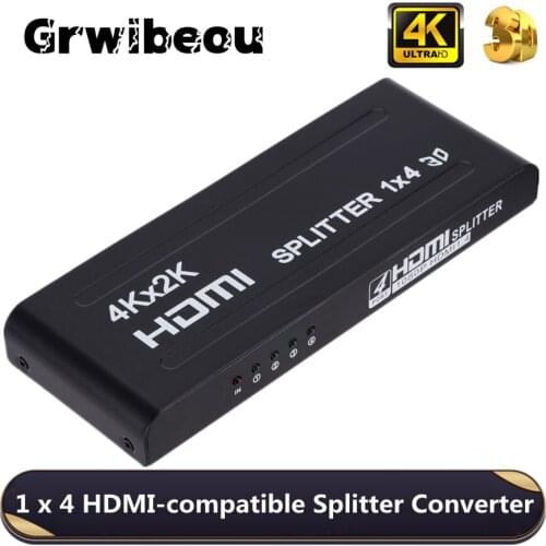 1 In 4 Out HDMI-compatible Splitter Converter 1 x 4 HD 1.4 Splitter Amplifier HDCP 1080P Multi-monitor for HDTV DVD PS3 Xbox