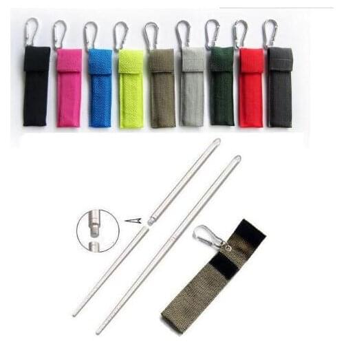 100pairs Detachable Folding Stainless Steel Chopsticks with Bag Portable Outdoor Reusable Anti-scalding Non-slip Gift