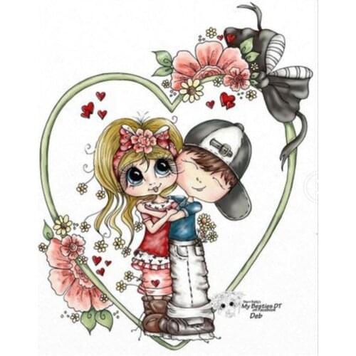 10x8 Couple in love TBig ice cream ransparent Clear Stamps Silicone Seals for DIY scrapbooking photo album Card Making