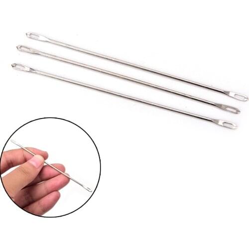 2pcs/lot Double Eyed Transfer Needles for Standard Knitting Machines Sliver Home DIY Handmade Craft Accessories Sewing Tools