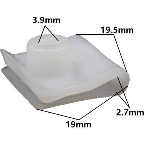 30Pcs Auto Body Fender Plastic Clips White For Nissan fender lined bumper U Nut Fixed Fastener