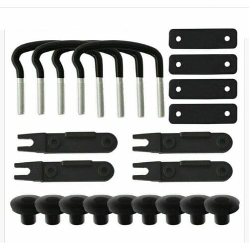 4pcs Stainless Steel Universal Roof Box Car Van Mounting Fitting Kit U-Bolts Clamps Car U-Bolts Clamps Roof Luggage Accessories