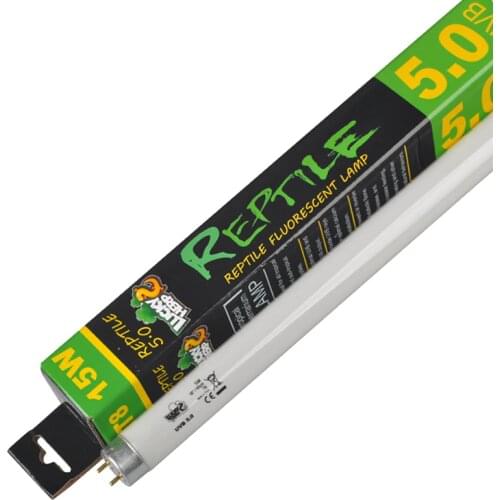 5.0 Tropical Terrarium Lamp,Reptile Fluorescent Light Tube,UVA UVB Bulb,T8,15 Watt,18 Inches