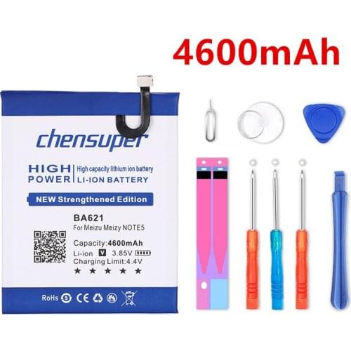 Chensuper 4600mAh BA621 Good Quality Battery For Meizu Meilan Note 5 Note5 M5 Mobile Phone Battery+Gift tools +stickers