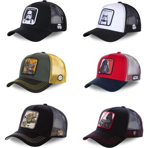 New Style Disney NetCap Mandalorian Yoda Master Anime Cartoon Men and Women Baseball Cap Fashion Casual Dad Mesh Trucker Hat