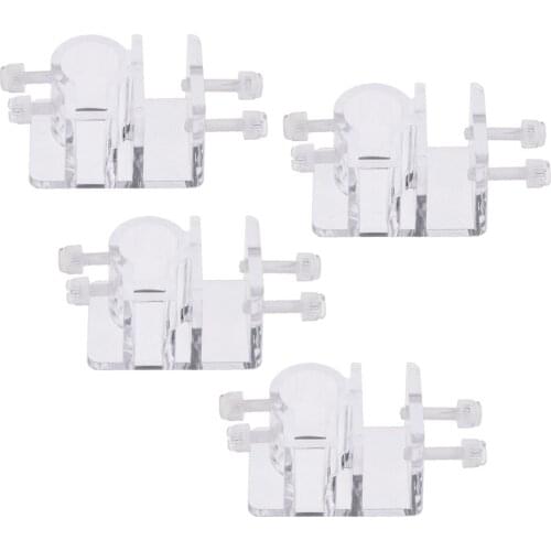 Blesiya 4 Pcs Clear Acrylic Aquarium Hose Tube Fixing Clip Clamp Holder