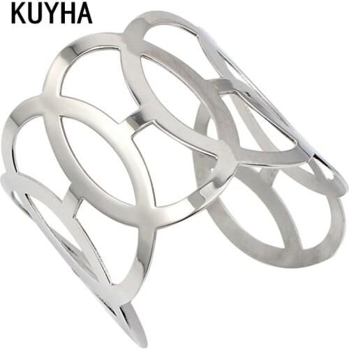 63mm 100% Stainless Steel Bangle Bracelet 59mm Width Expandable Bracelet Accessory DIY Jewelry New Arrival