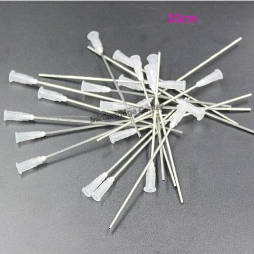 CISSPLAZA 500pcs long syringe needle for refilling ink CISS CIS Needle Pumping Ink Long Safe Blunt 10cm