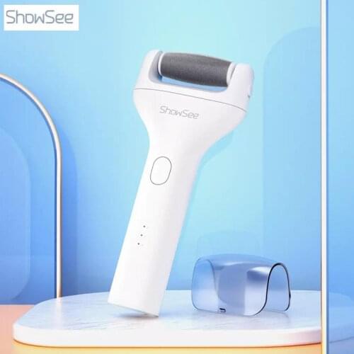 Showsee Electric Foot File Callus Remover Pedicure Tools Hard Dry Dead Skin Cuticle Remover Waterproof Dry & Wet Foot Care Tool