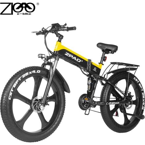 ZPAO Retro Electric Bike Fat Tire Ebike Foldable Electric Bike E Bike 1000W Electronic Bike Cheap Elektro Bike Electro Bike
