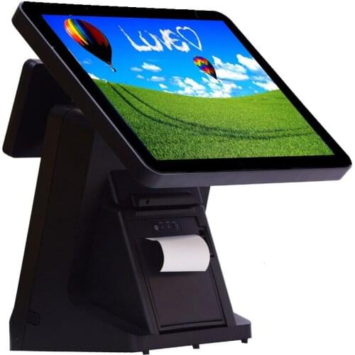 Cash register with 80mm printer VFD 15" capacitive touch screen pos terminal