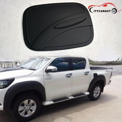 Fit for HILUX 2015 2016 2017 black colour oil tank cover gas tank cover fit for hilux revo accessories