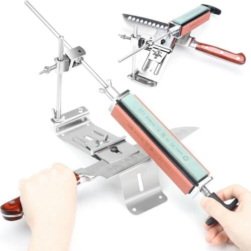 2019 New Iron Steel Kitchen Sharpener Professional Kitchen Knife Sharpener Sharpening Tools Fix-angle With 4 Stones Whetstone