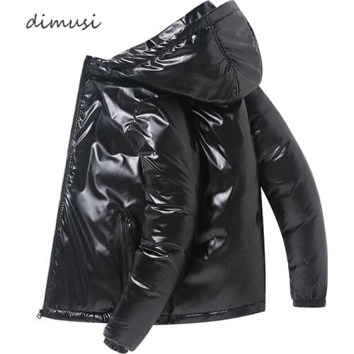 DIMUSI Winter Mens Bomber Jacket Fashion Cotton Warm Hooded Coats Casual Outoutwear Thermal Slim Padded Jackets Mens Clothing