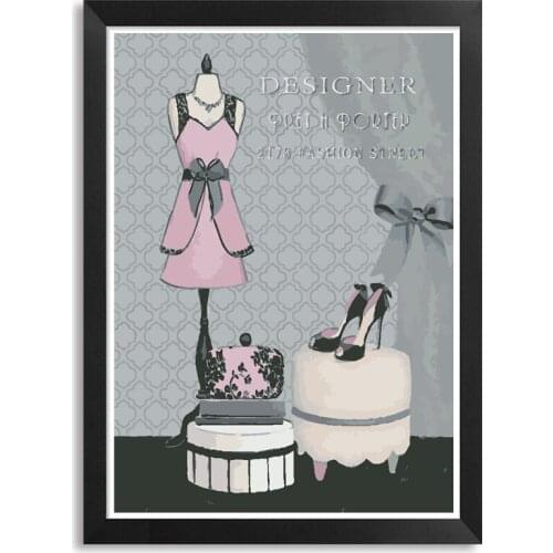 MaHuaf-A1315 Wedding dress DIY oil painting by numbers abstract artwork canvas painting wedding decoration for living room