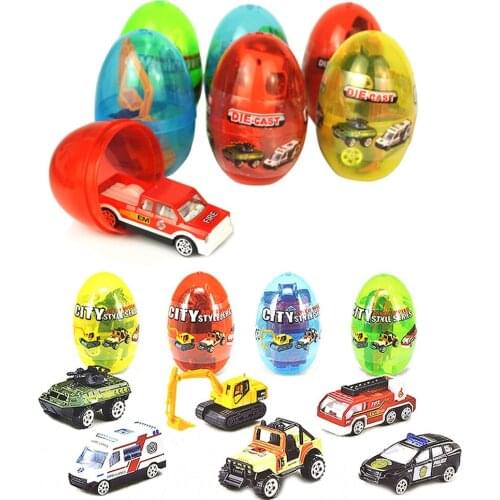 Toy Car Capsule arrival Children Cartoon Model PVC Toy Cars Pull Back Vehicles Soft Shell Car for Capsule Toys Kids Gift