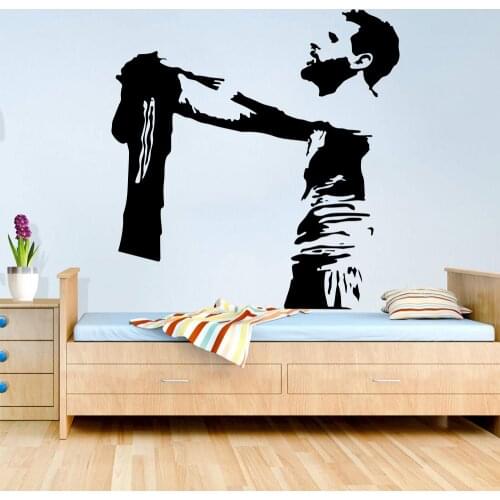 Lion Mess Football Players Wall Sticker Kids Room Bedroom Barcelona Football Player Wall Decal Living Room Vinyl Home Decor
