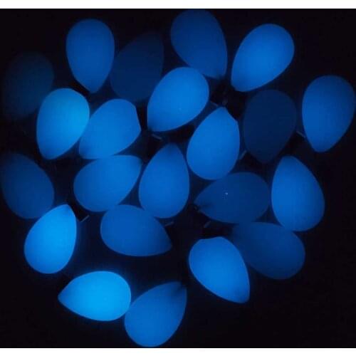 Wholesale 24pcs/lot Fashion good quality blue Luminous stone water drop charms pendants fit jewelry making Free shipping