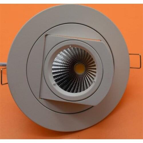 Wholesale Dimmable 15W LED COB embedded down lamp Rotatable 3000K,4000K,6000K ceiling trunk light for dress,painting accent lamp