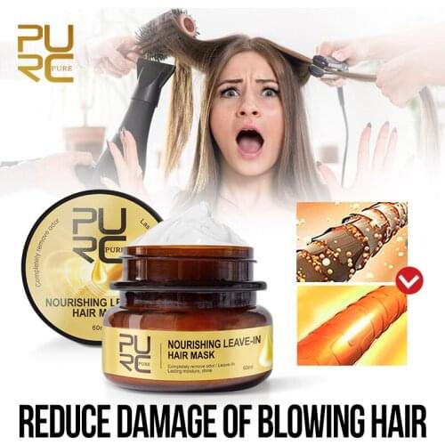 PURC Nourishing Leave-In Hair Mask Completely Remove Odor Lasting Moisture Soft Shine Hair Repairs Treatment Damage Hair Mask