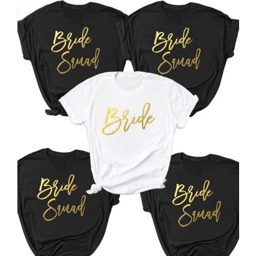 Hipster Casual Bride Squad Tee Casual Bride Couple Feminine Stylish Bride Squad Weed Clothing Top Graphic Slogan Grunge T-Shirt