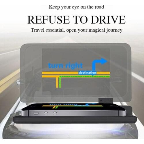 Youwinme Adjustable Car Display Holder Under 6 Inch GPS Phone HUD Navigation Bracket Mobile Auto Driving Smartphone Head Up