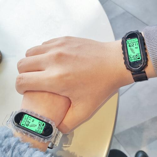 Newest Clear Strap for Xiaomi Mi band 6 5 4 3 Wristband For mi band 6 4 5 Strap Transparent Plastic for miband Strap